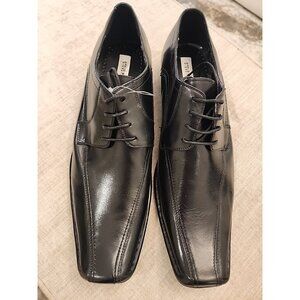 New Steve Madden Size 13 Leather  Mens Dress Formal Shoes Black Lace Up w defect